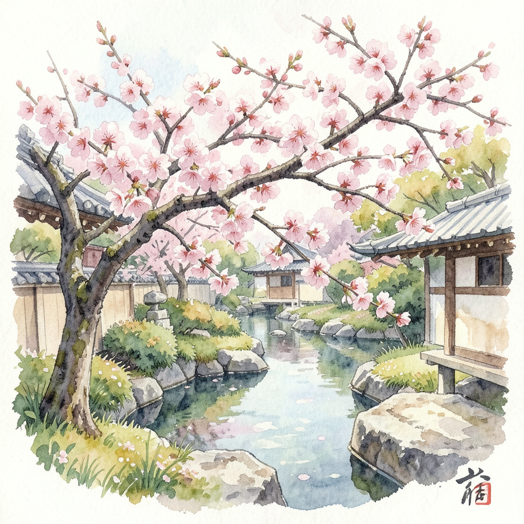 FLUX.2-klein-4B artistic style generation — Japanese watercolor style